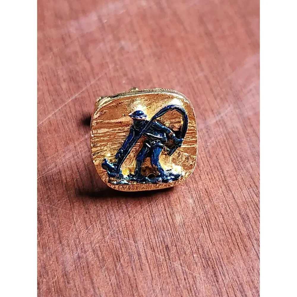 Marc Antony Gold Tone Anchor Cufflinks Mens Vintage in Original Box